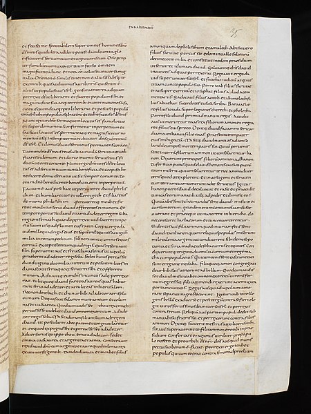 File:Bern, Burgerbibliothek, Cod. 4, f. 35r – Biblia latina (Vulgata, Part 2 Solomon to Apocalypse (incomplete).JPG