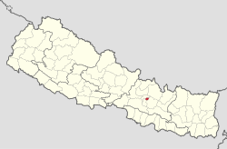 Vị trí huyện Bhaktapur trong khu Bagmati
