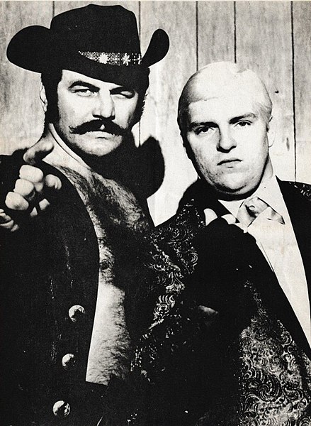 Blackjack Lanza with longtime manager Bobby Heenan