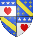 Arms of Douglas quartering Mar, first adopted by w:James Douglas, 2nd Earl of Douglas (c.1358-1388), eldest son and heir of William Douglas, 1st Earl of Douglas and Margaret, Countess of Mar