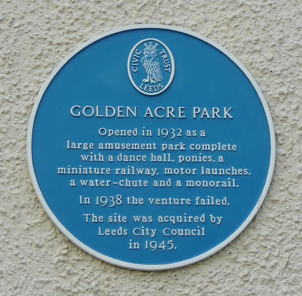 File:Blue plaque, Golden Acre Park, Adel - geograph.org.uk - 1474557.jpg