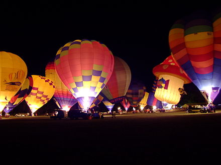 Night glow at the Balloons over Waikato festival
