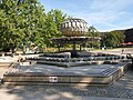 "Kugelbrunnen" von Günter Stahn, 1979, Straße zum FEZ 2, Berlin-Oberschöneweide, Deutschland