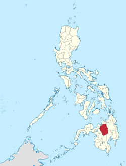 Map of the Philippines with Bukidnon highlighted