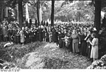 Trauerfeier am 12. Juli 1951 auf dem Zentralfriedhof Friedrichsfelde