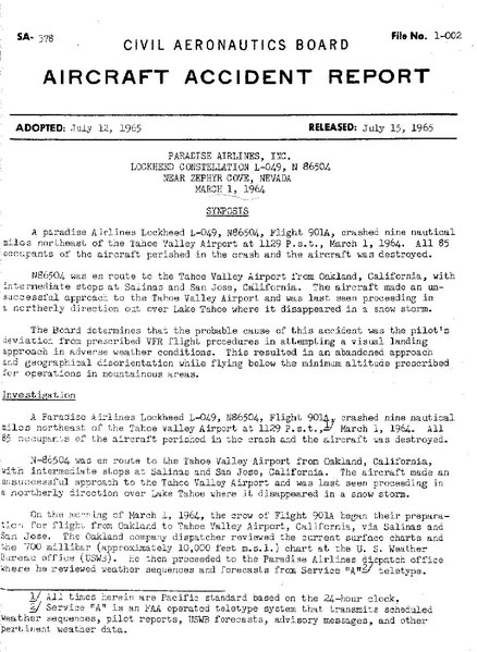 File:CAB Accident Report, Paradise Airlines Flight 901A.pdf