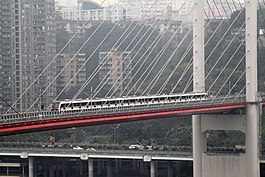 CRT Loop Line Train on Gaojiahuayuan Rail Bridge.jpg