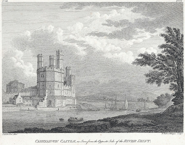 File:Caernarvon Castle,as seen from the Opposite Side of the River Seint.jpeg