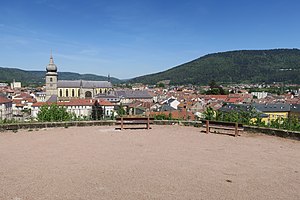 The calvary viewpoint in Remiremont, France.