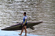 Deutsch: Kanusport bei den Olympischen Jugendspielen 2018; Tag 10, 16. Oktober 2018; Finale Jungen Einer-Kajak-Slalom: Lan Tominc (Slowenien, Gold) - Guan Changheng (China, Silber) - Tom Bouchardon (Frankreich, Bronze) English: Canoeing at the 2018 Summer Youth Olympics at 16 October 2018 – Boys' K1 slalom Gold Medal Race: Lan Tominc (Slovenia, gold) - Guan Changheng (China, silver) - Tom Bouchardon (France, bronze)