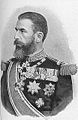 Een Hohenzollernprins met de keten van de Hohenzollernorde; Koning Carol I van Roemenië.