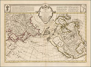 Mapa od Josepha Delisle, 1750