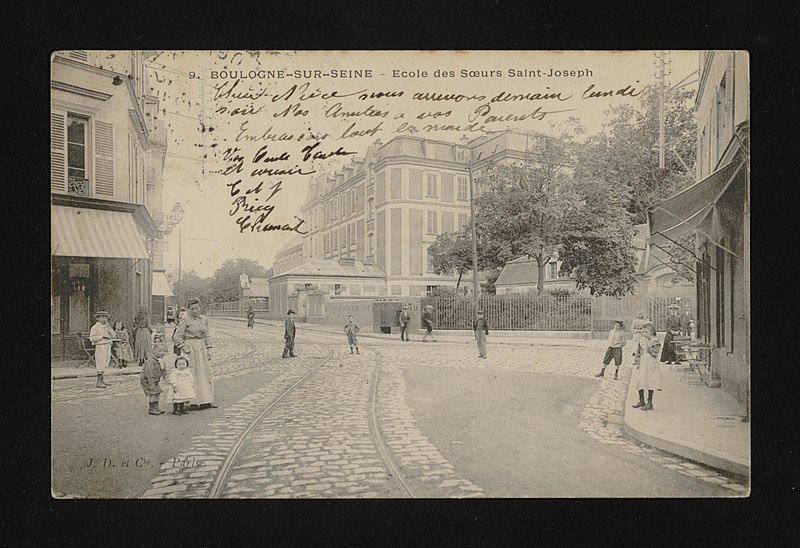 File:Carte postale - Boulogne-Billancourt - Ecole des soeurs Saint-Joseph.jpg