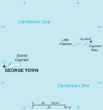 Carte des îles Caïmans