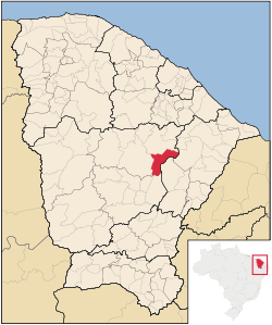 Localização de Banabuiú no Ceará