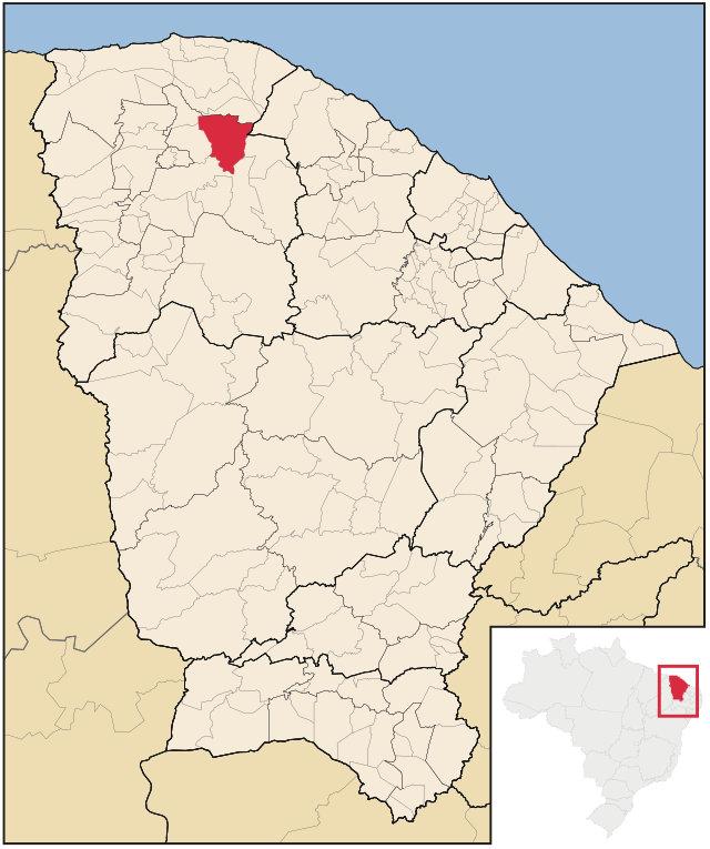 Localização de Santana do Acaraú no Ceará