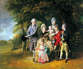 Η οικογένεια της Καρλόττας και του Γεωργίου. Γιόχαν Τσόφφανυ (1771-72). Από αριστερά: Κάρολος Β΄ του Μεκλεμβούργου-Στρέλιτς, Βασίλισσα Καρλόττα, Πριγκίπισσα Καρλόττα, Ερνέστος Αύγουστος, Λαίδη Σάρλοτ Φιντς, Γουλιέλμος, Ερνέστος Γκόττλομπ του Μεκλεμβούργου-Στρέλιτς.