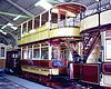 Restored electric tramcar no. 7 at the National Tramway Museum, Crich, in 2006