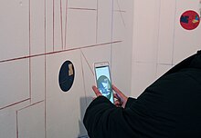 Augmented reality solo show "Dimensioning - Live Architectures" at Furtherfield gallery London, April 2016. Chiara-passafurtherfield.jpg