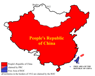 Two Chinas Geopolitical concept