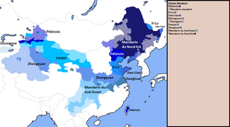 Linguistic maps of the Mandarin language