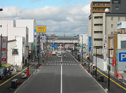 ถนนหน้าสถานีรถไฟชิโตเซะ