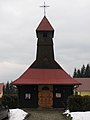 English: Church of St. Joseph in Istebna-Mlaskawka from 1952, moved in 1995 from Jaworzynka - Trzycatek Polski: Kościół filialny św. Józefa w Istebnej-Mlaskawce z 1952 r., przeniesiony w 1995 r. z Jaworzynki - Trzycatka