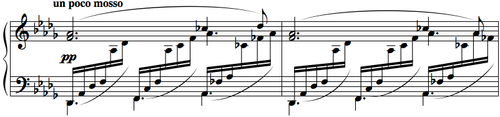 Excerpt from Clair de lune, the third movement of the Suite bergamasque