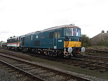 73210 and 73136 at Dereham on the Mid-Norfolk Railway Class 73s at Dereham in 2008.jpg