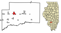 Clinton County Illinois Incorporated and Unincorporated areas Breese Highlighted.svg