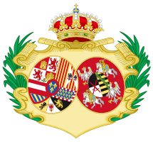 Coat of Arms of Maria Amalia of Saxony, Queen Consort of Spain.svg