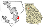 Thumbnail for File:Cobb County Georgia Incorporated and Unincorporated areas Vinings Highlighted 1379612.svg