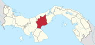 Pozicija provincije na karti Paname