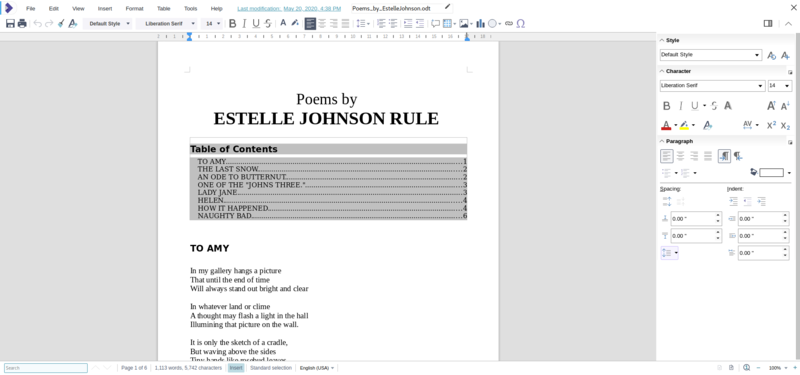 File:Collabora Online Writer Screenshot with Estelle Johnson Poem 1920x1053.png