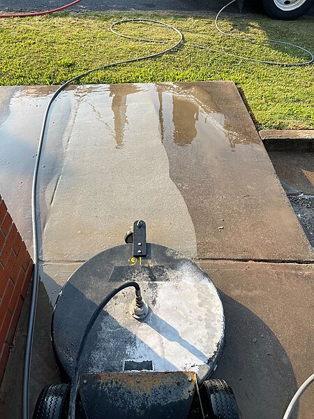 File:Concrete Cleaning with a Surface Cleaner.jpg