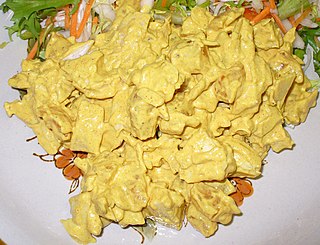 Coronation chicken English chicken dish