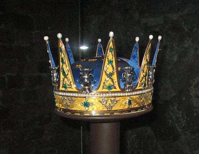 Coronet created for Prince Charles and worn at his brother Gustav's coronation in 1772.