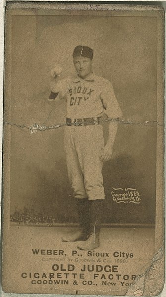 File:Count Weber, Sioux City Team, baseball card portrait LCCN2008675208.jpg