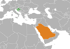 Location map for Croatia and Saudi Arabia.