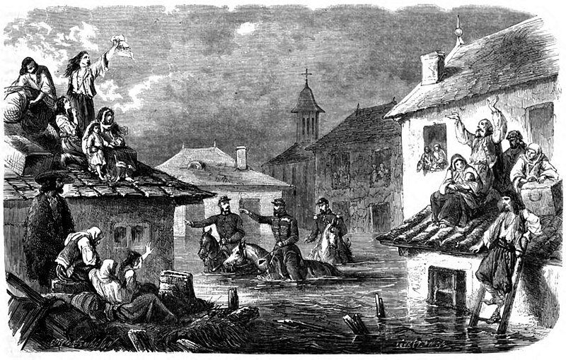 File:Cuza and Davila visiting Tabaci neighborhood, flooded in 1862.jpg