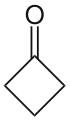 Structure of cyclobutanone