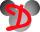 D letter upon three circles.svg
