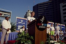 Quayle speaking at Race for the Cure in Washington, D.C. in 1990 Dan Quayle speaking at the Race for the Cure 1990.jpg