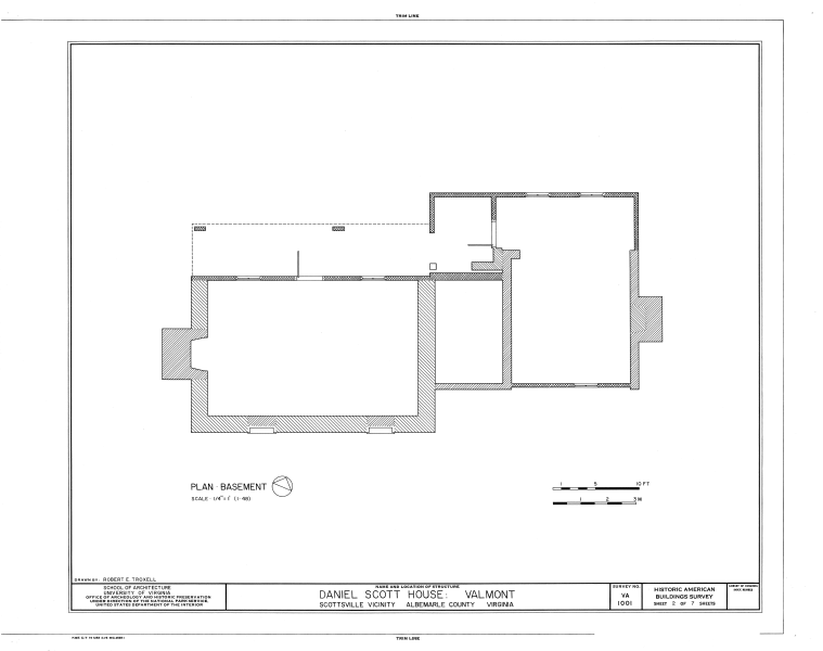 File:Daniel Scott House, Warren Road, Route 726, Scottsville, Albemarle County, VA HABS VA,2-SCOTS.V,1- (sheet 2 of 7).png