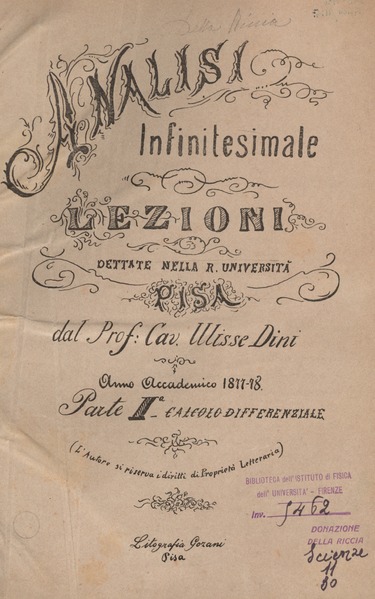 File:Dini - Lezioni di analisi infinitesimale, 1878 - 3907862.tif