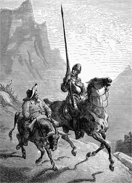 Don Quixote de la Mancha and Sancho Panza, 1863, by Gustave Doré