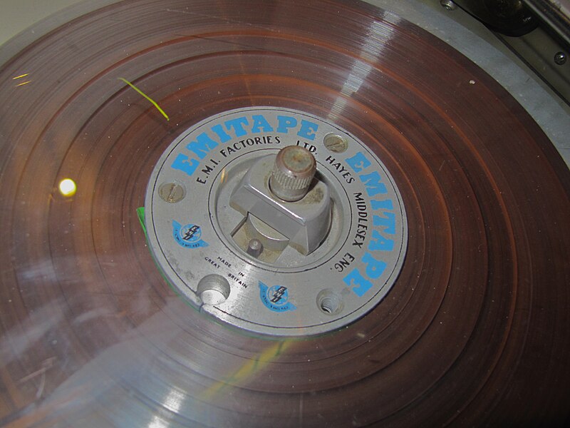 File:EMI tape recorder used at Abbey Road Studio (3) Tape.jpg