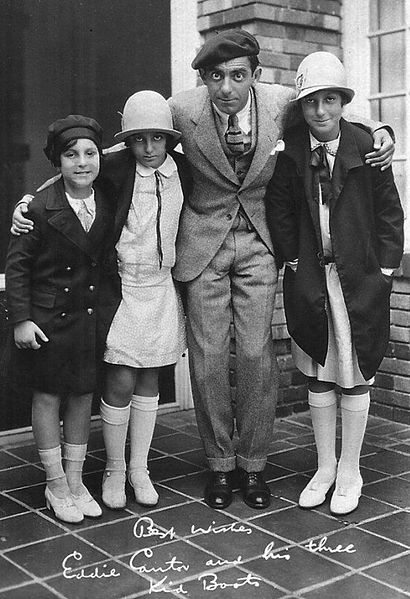 File:Eddie Cantor and daughters ad postcard 1926.JPG