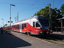 Stadler Flirt im Bahnhof Eger (2016)