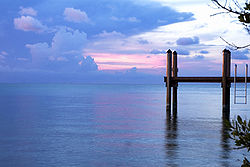 Muelle al anochecer.